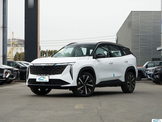 Discover the Gas-Electric Hybrid Boyue L Compact Car by Geely with Dark Interior Color