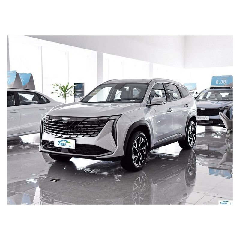 Discover the Gas-Electric Hybrid Boyue L Compact Car by Geely with Dark Interior Color